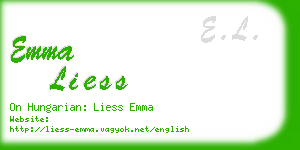 emma liess business card